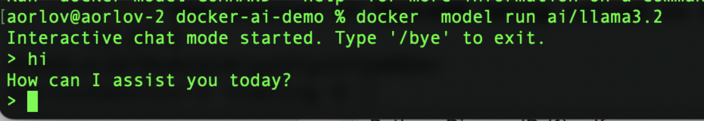 docker model run