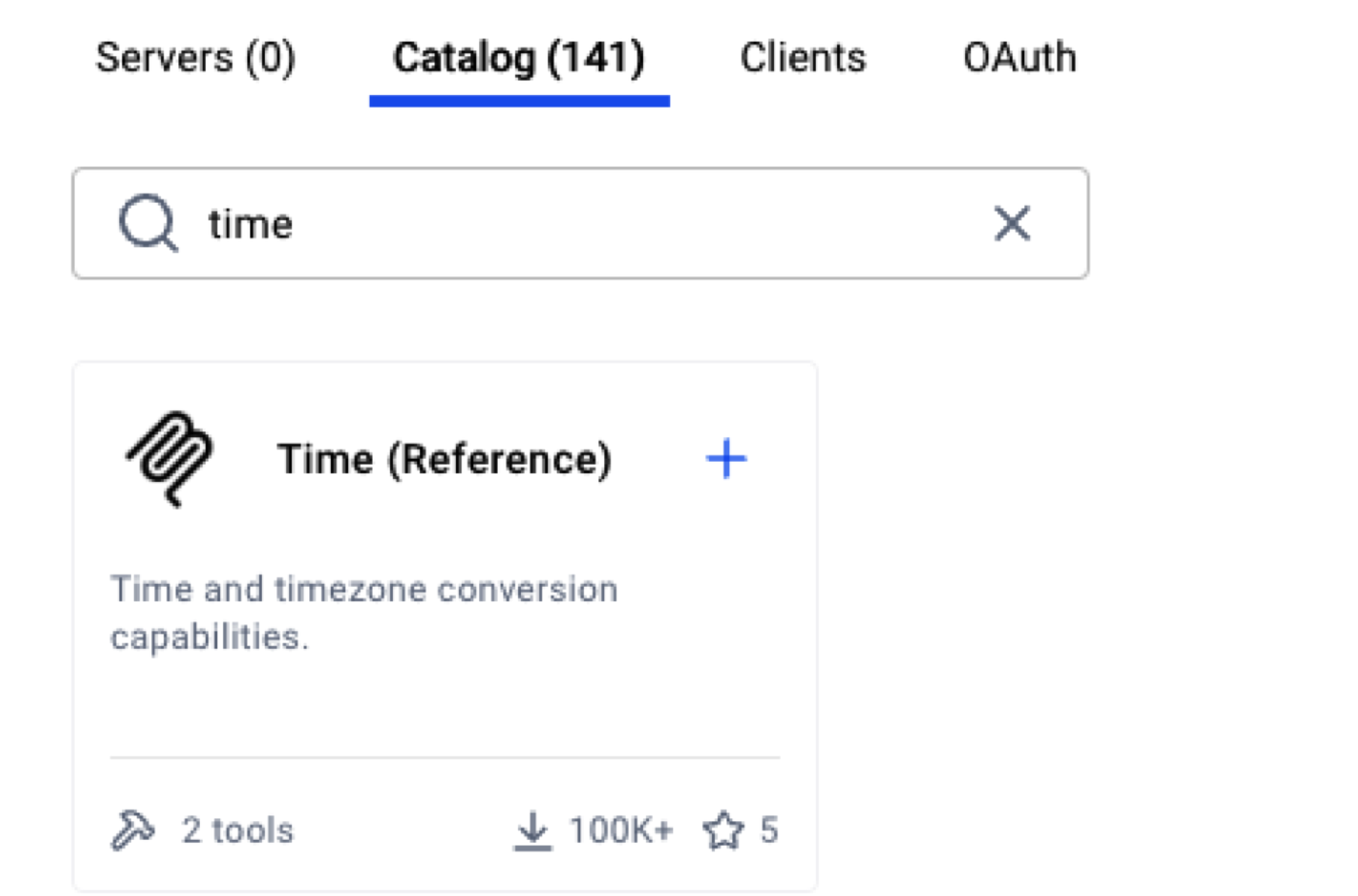 Time MCP in the Docker catalog